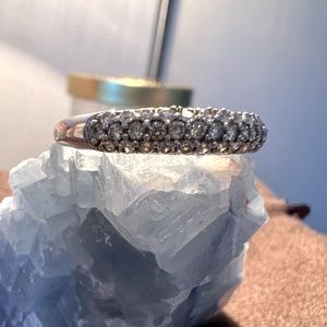 White gold and diamond ring